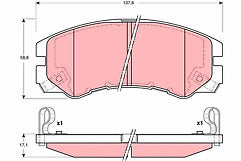 TRW GDB3162 Front Brake Pad Set fits Isuzu Vauxhall Opel