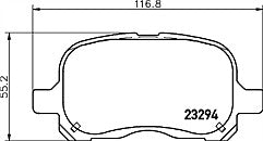 Mintex MDB1897 Front Brake Pad Set fits Toyota