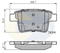 Comline CBP01557 Rear Brake Pad Fits Jaguar S Type Ford Mondeo