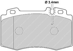 Ferodo FSL1661 Front Brake Pad Set fits Mercedes E Class W211 CLC C Class C219