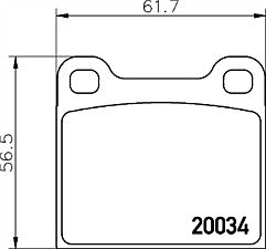 Mintex MDB1002 Front or Rear Brake Pad Set fits Alfa Romeo BMW Mercedes Vauxhall