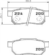 Girling 6104999 MDB1411 Rear Brake Pad Set fits Honda Rover MG
