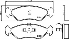 Mintex MDB1404 Front Brake Pad Set fits Ford