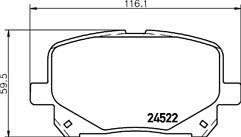 Mintex MDB2344 Front Brake Pad Set fits Toyota