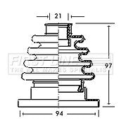 First Line FCB2717 Inner CV Boot Kit fit Audi 80 Coupe Seat Cordoba Inca VW Golf