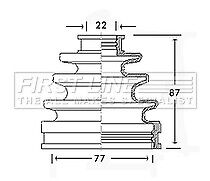 First Line FCB2298 CV Boot Gaitor fits Toyota Carina Camry Corolla