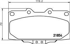 Mintex MDB1748 Front Brake Pad Set fits Nissan Subaru