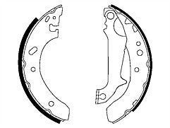 Delphi LS1683 Rear Brake Shoe Set fits Ford Escort Mondeo