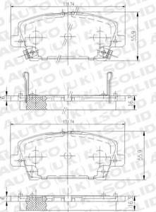 Solid Auto H104060 Front Brake Pad Set