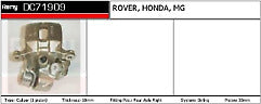 Mintex MBC1013R DC71909 Off Side Brake Caliper fits Rover MG Honda