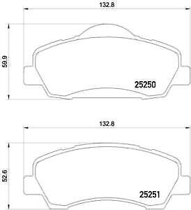 Girling 6119926 P61113 Front Brake Pad Set fits Citroen Peugeot
