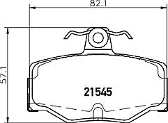 Mintex MDB1489 Rear Brake Pad Set fits Nissan