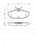 Girling 6115111 0986424702 Rear Brake Pad Set fits Jaguar