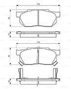 for Honda Civic Bosch 0986490440 MDB1243 Front Brake Pad Set