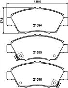 Mintex MDB1610 Front Brake Pad Set fits Honda