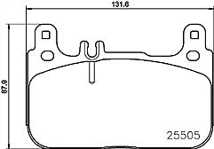 Pagid T2401 MDB3725 Front Brake Pad Set fits Mercedes