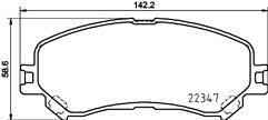 Mintex MDB3890 Front Brake Pad Set fits Renault