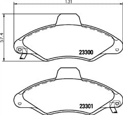 Pagid T9069 MDB1842 Brake Pad Set fits Ford